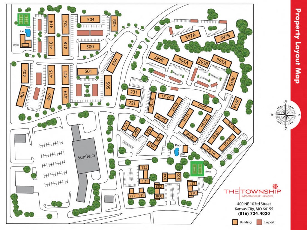 Township Apartments Map  at The Township, Kansas City, MO