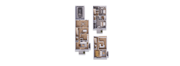 2 bed 2.5 bath townhouse 1550 square feet at Willow Creek, Kansas City, MO