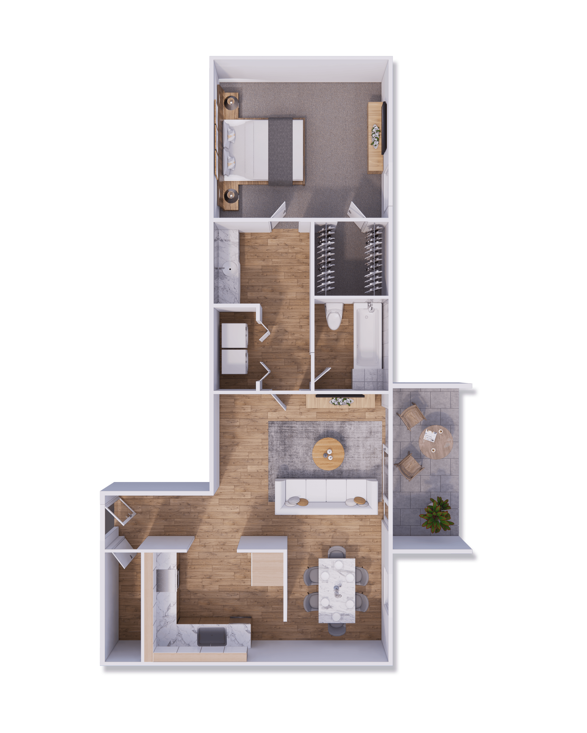 1 bed 1 bath 645 square feet at Willow Creek, Kansas City, MO