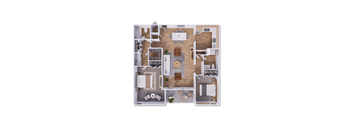 1 bed 1 bath with a den 1022 square feet at Willow Creek, Missouri