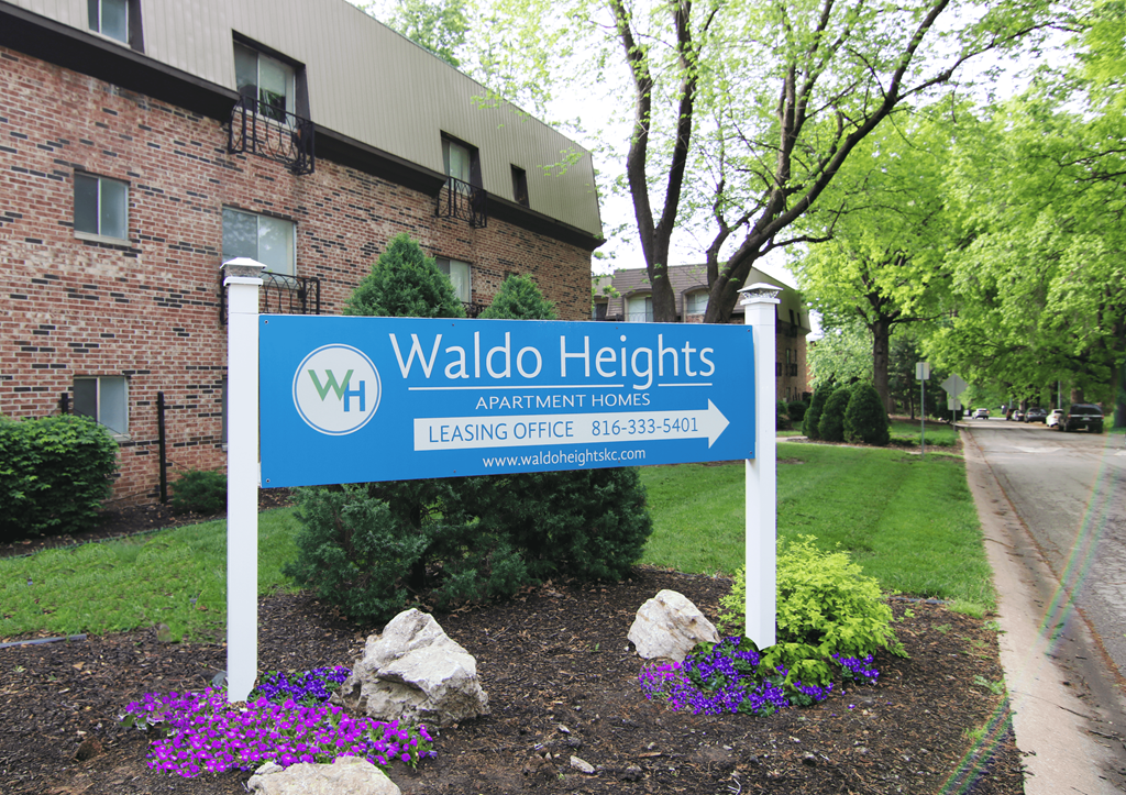 Property Signage at Waldo Heights, Kansas City