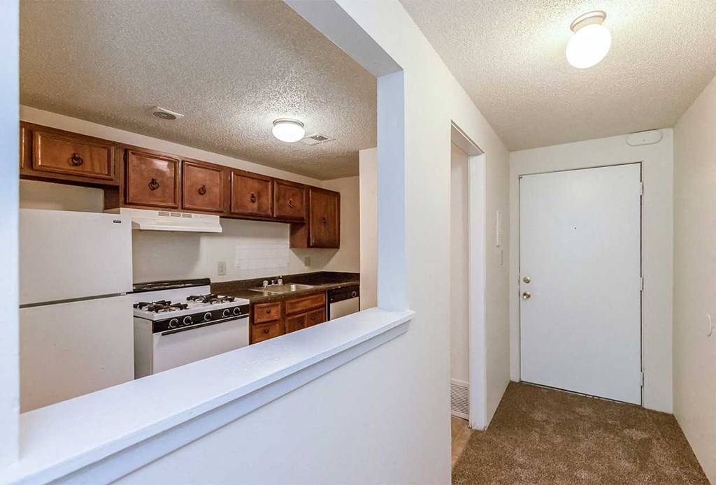 2x1F Kitchen and Entry Hall at Waldo Heights, Missouri, 64131