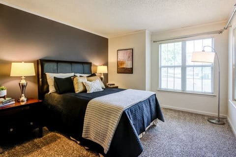 Model Bedroom - One Bedroom Apartment at Coach House Apartments, Kansas City, 64131