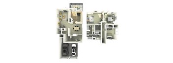 Fillmore 3 bed 2.5 bath at Coach House Apartments, Kansas City, Missouri