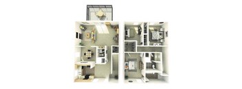 Graham 3 bed 2.5 bath at Coach House Apartments, Kansas City, 64131