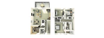 Grande 3 bed 2.5 bath Townhome at Coach House Apartments, Kansas City, MO