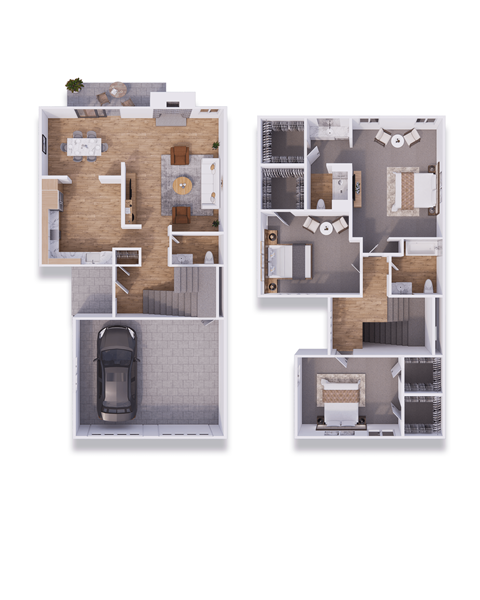 3 bed 2.5 bath townhouse 1804 square feet at Willow Creek, Kansas City, Missouri