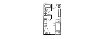 Bastia Floor Plan at Commons at Sylvan Highlands Apartments, Portland, Oregon