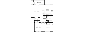 Capri Floor Plan at Timber Creek Apartments, Portland, OR, 97229
