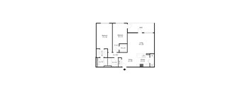 Piedmont Floor Plan at Commons at Sylvan Highlands Apartments, Portland