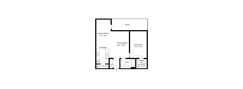 SH-Clermont Floorplan at Commons at Sylvan Highlands Apartments, Portland, 97225