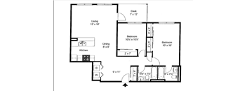 Sicilia Floor Plan at Commons at Sylvan Highlands Apartments, Portland, OR