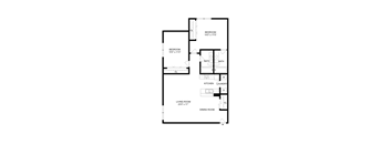 Toullon-Dimensional Floor Plan at Commons at Sylvan Highlands Apartments, Portland