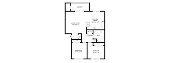 Whitby Floor Plan at Timber Creek Apartments, Portland, Oregon