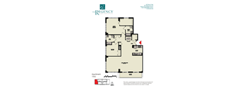 Apartment floor plan for a building called The Regency.