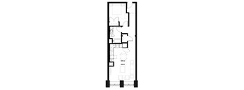 bedroom floor plan of 55 north luxury apartments to rent in the north end of boston