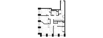 a black and white floor plan of a house