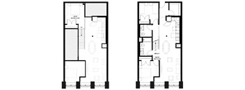 two floor plans of a house