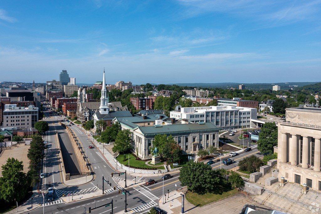 a view of the city of providence from the top of a building