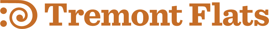 The image is a logo for Tremont Flats.