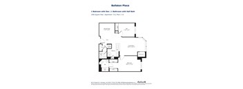 1 Bedroom with Den, 1.5 Bath