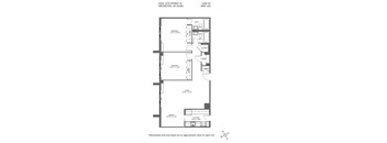 A floor plan for a unit at 2525 10th street N. in Arlington, VA 22209.