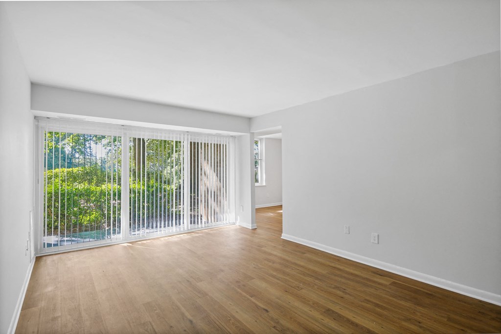 living room with hardwood style flooring