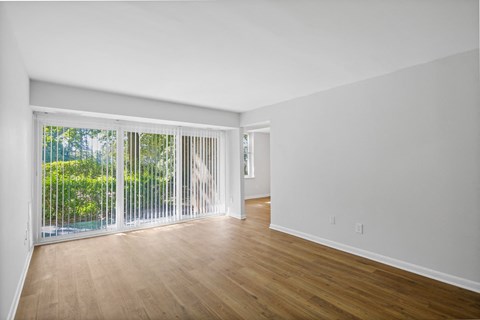 living room with hardwood style flooring