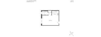 studio floorplan unit 26