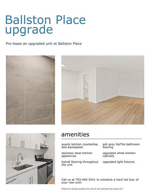 Semi-upgraded unit at Ballston Place