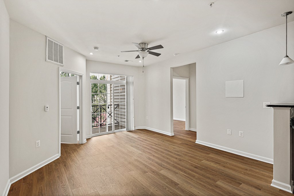 living room and balcony