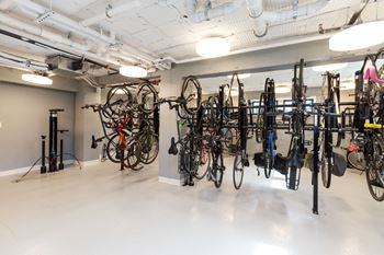 The Stanton bike room