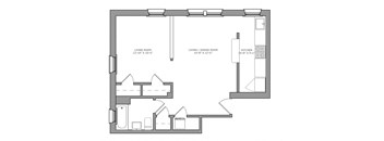 a floor plan of a bedroom floor plan for an open floor plan with a bedroom