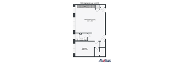 one bedroom floorplan unit 35