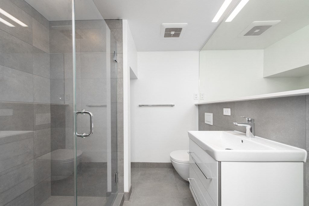 a renovated bathroom