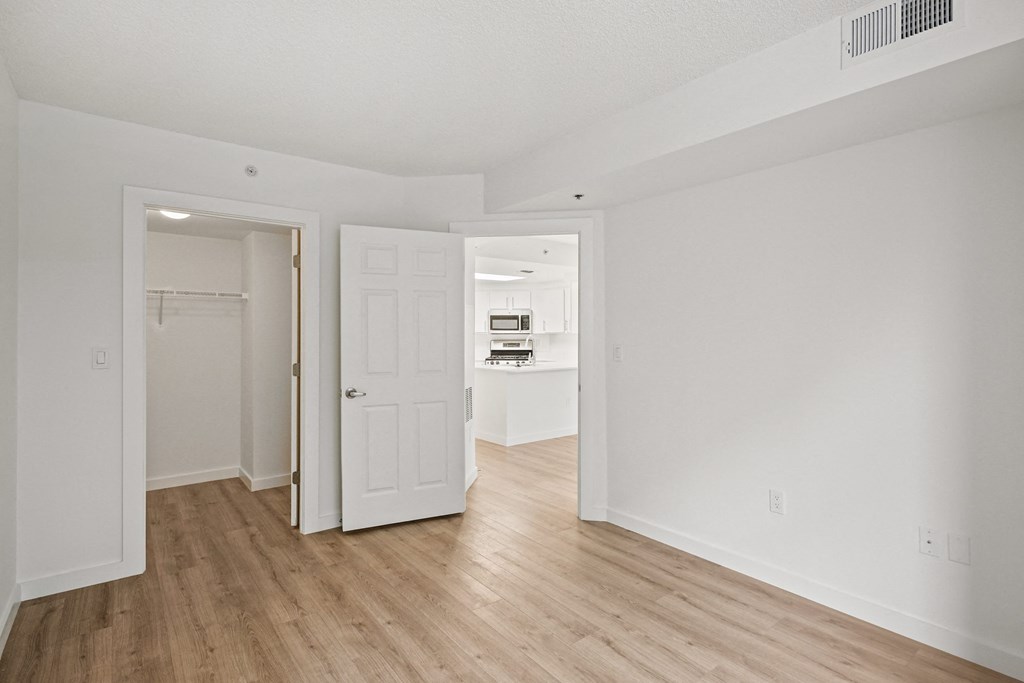 renovated unit with Kaindl flooring throughout