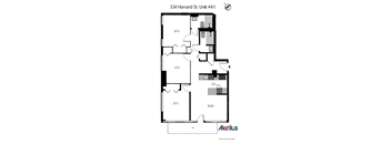 3 bedroom floorplan example UnitA1