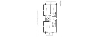 a floor plan of a house with an open floor plan with a bedroom and a