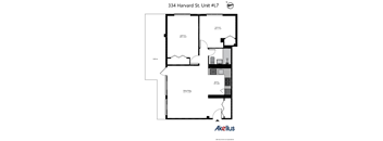 2 bedroom floorplan example Unit L7