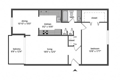renovated 1b1b floorplan