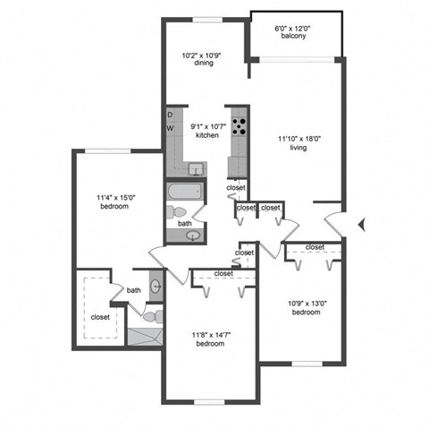 renovated 3b2b with WD