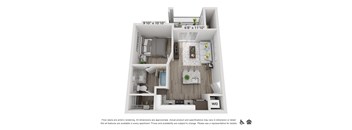 One Bedroom Floorplan