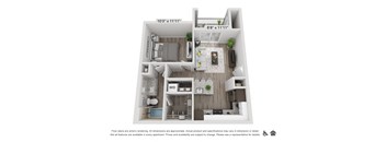 One Bedroom Floorplan