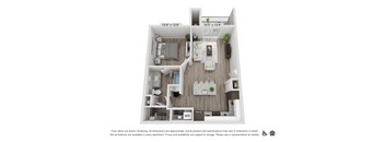 One Bedroom Floorplan