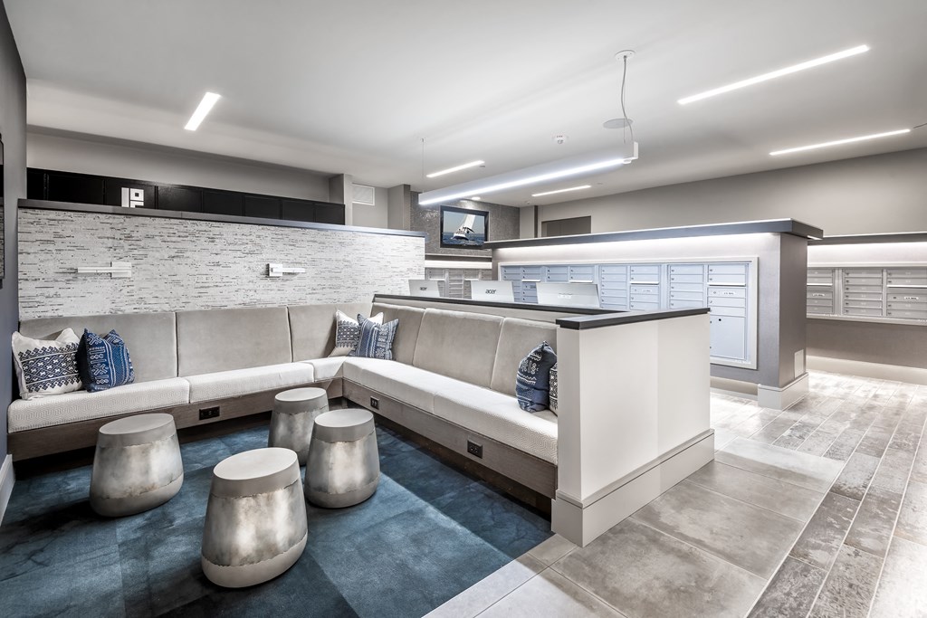 The Edition lobby and mail room