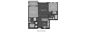 Christie 2 Bedroom with dimensions