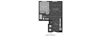 Dickens 1 Bedroom with dimensions