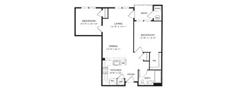 2 bed 1 bath