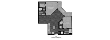 Fitzgerald 2 Bedroom with dimensions