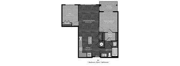 Grisham 1 Bedroom and Den with dimensions